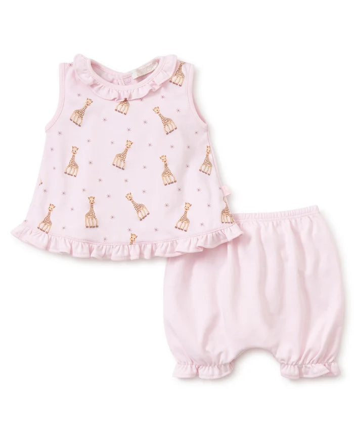 Kissy Kissy - Pink Girafe Print Sunsuit