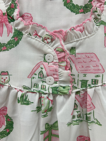 Sweet Dreams PINK & GREEN Christmas gown