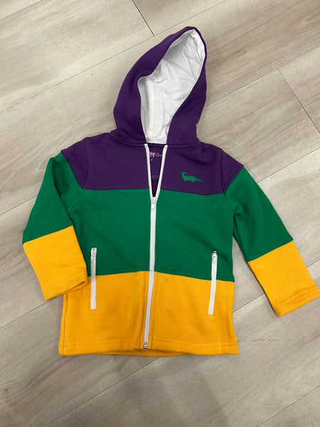 Lulu Bebe - Mardi Gras Zip Up Hoodie