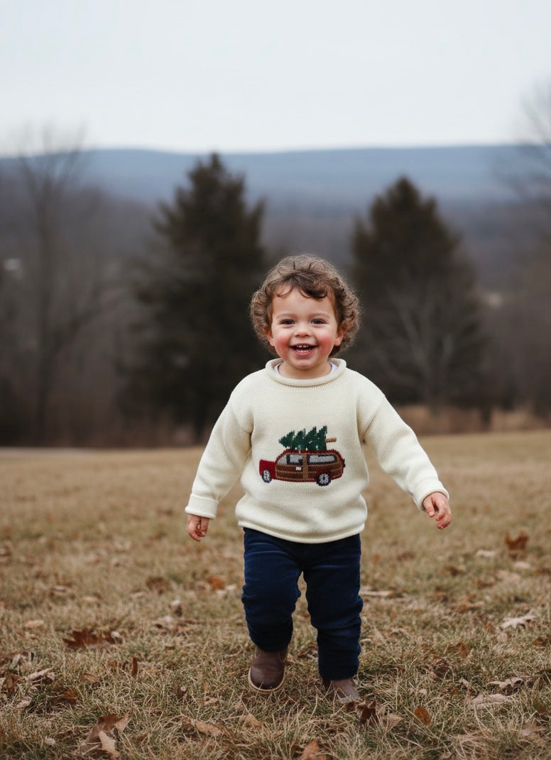 Acvisa - Ivory Sweater Wagon With Tree