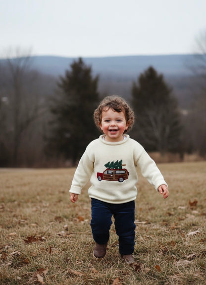 Acvisa - Ivory Sweater Wagon With Tree
