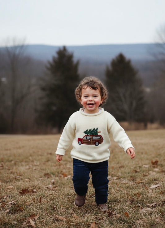 Acvisa - Ivory Sweater Wagon With Tree