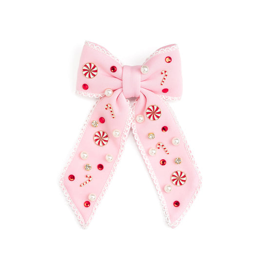 Sweet Wink - Candy Cane Gemstone Clip