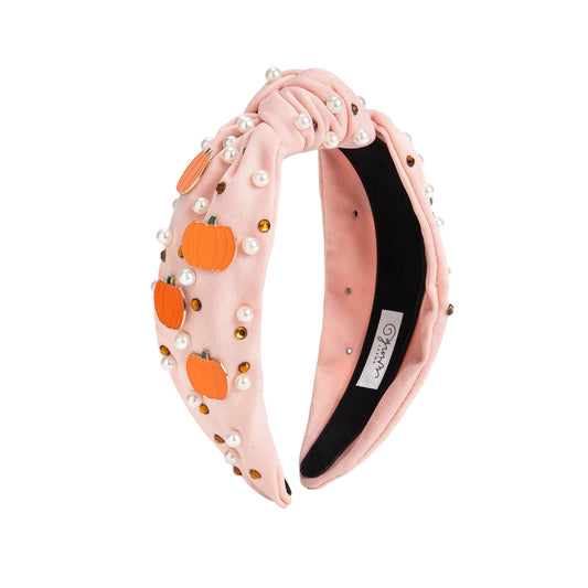Sweet Wink - Pumpkin Pearl Gemstone Headband