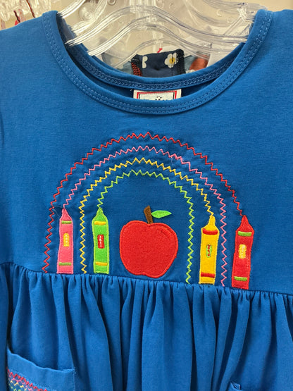 Cotton Kids - Blue Back to School Dress