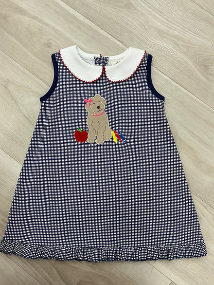 Luigi - Navy Gingham - Back to School Puppy Dress