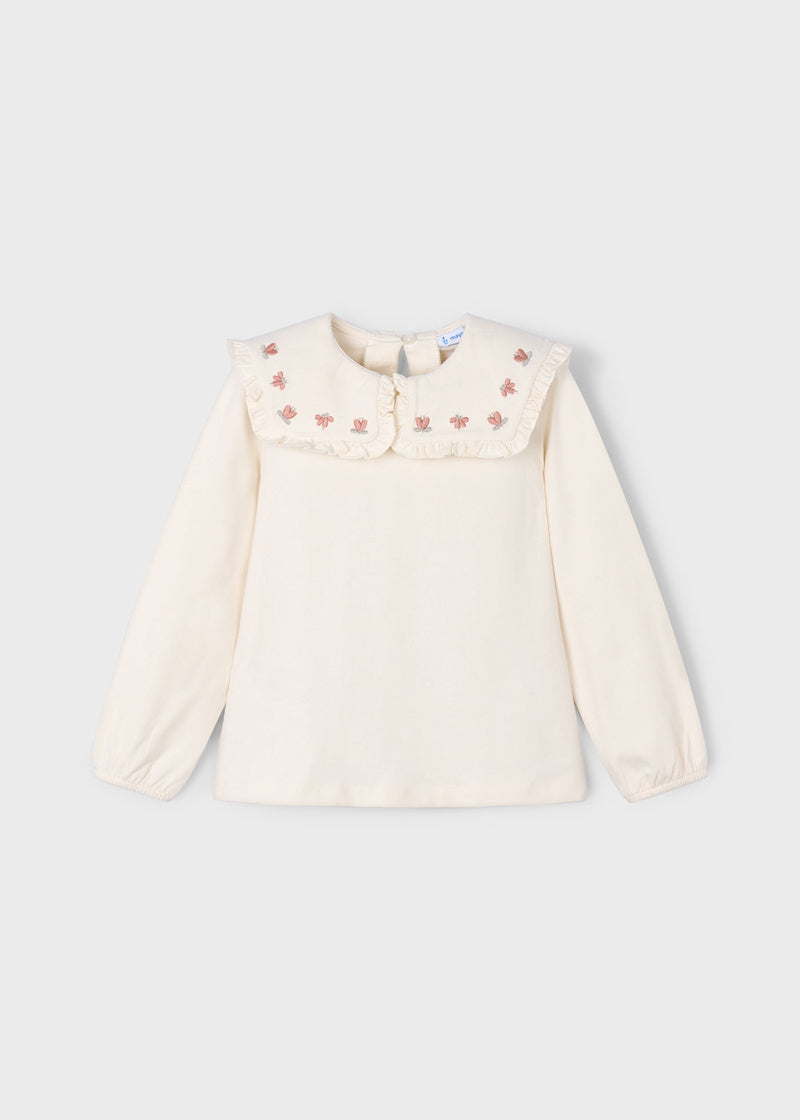 Mayoral - Macchiato Ruffle Collar Top