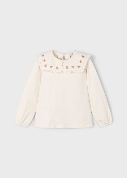 Mayoral - Macchiato Ruffle Collar Top
