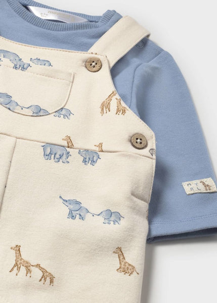 Mayoral - Blue Dungarees Set
