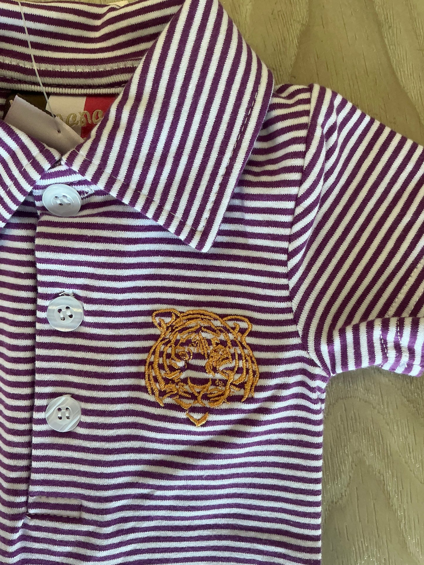 Banana Split - Purple Tiger Boys Romper