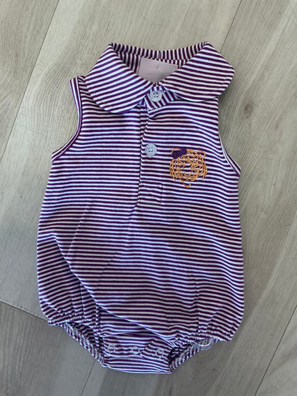 Banana Split - Purple Tiger Girls Bubble Outfit