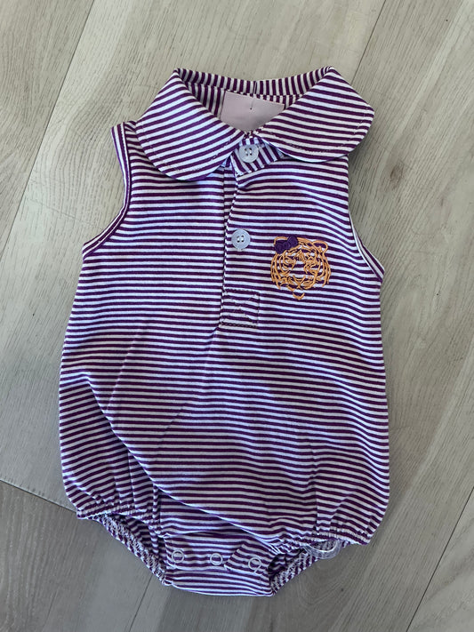 Banana Split - Purple Tiger Girls Bubble Outfit