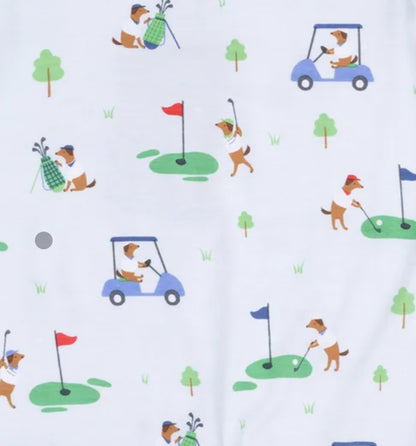 Angel Dear - Dog Gone Golf blue Footie