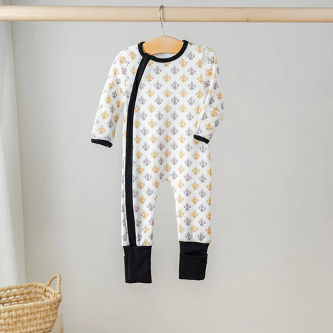 Nola Tawk - Black & Gold Fleur De Lis Cotton Pajama Set