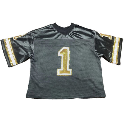 Belle Cher - Black And Gold Sequin Jersey