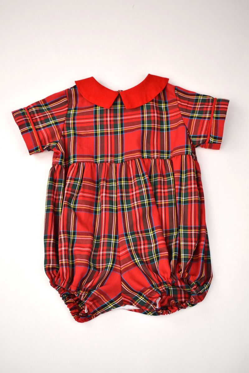 Funtasia Too - Boy Romper, HW Plaid