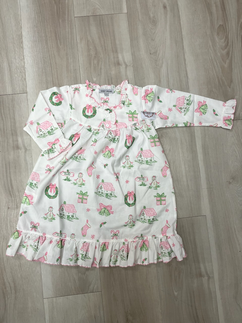 Sweet Dreams PINK & GREEN Christmas gown