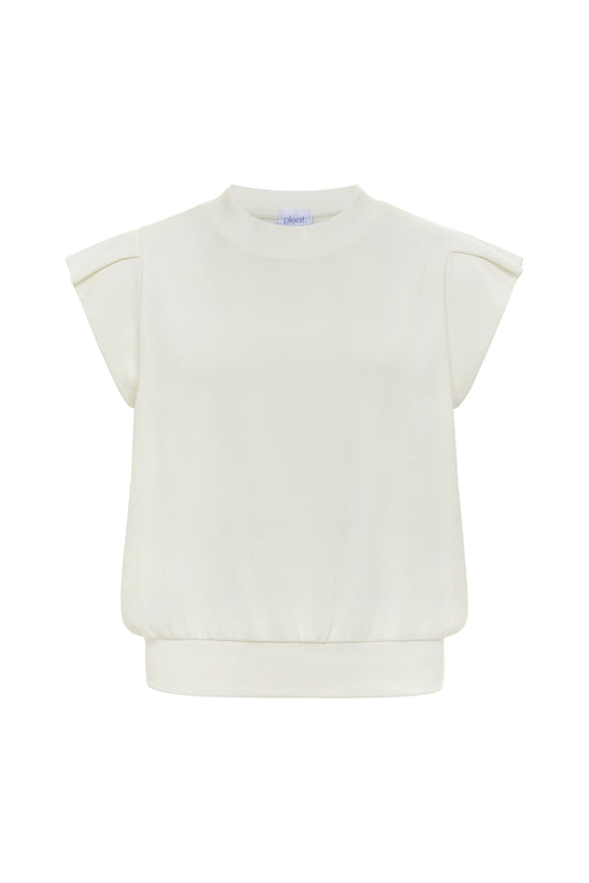 Pleat - Olivia Top-White