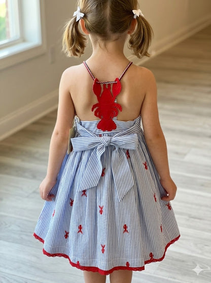 Cotton Kids - Crawfish Striped Dress