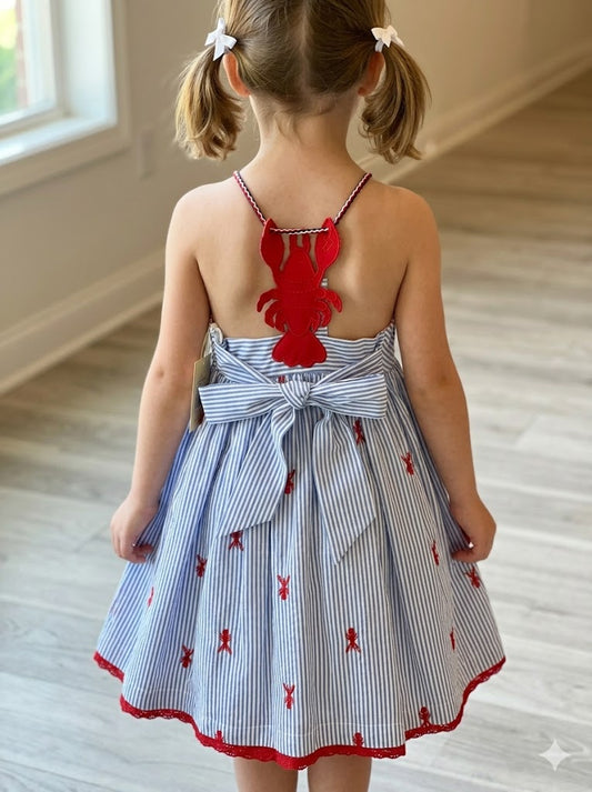 Cotton Kids - Crawfish Striped Dress