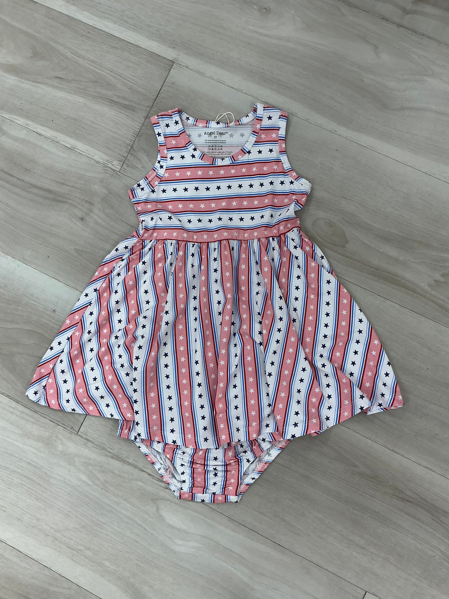 Angel Dear Stars and Stripes-Tank Dress w/Bloomer