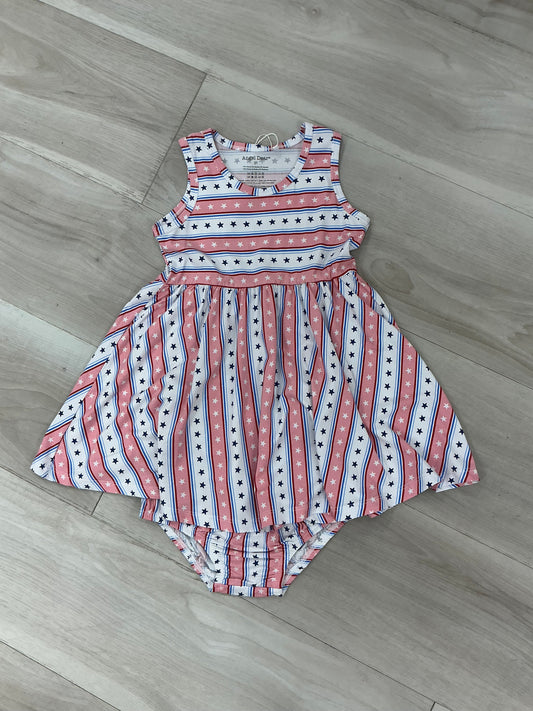 Angel Dear Stars and Stripes-Tank Dress w/Bloomer