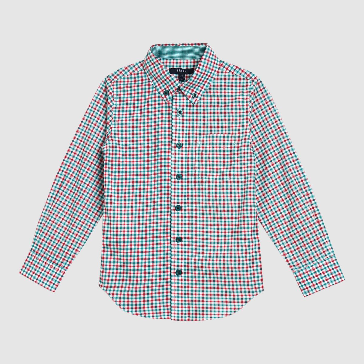 Pedal - Boy's Red/Green Holiday Shirt