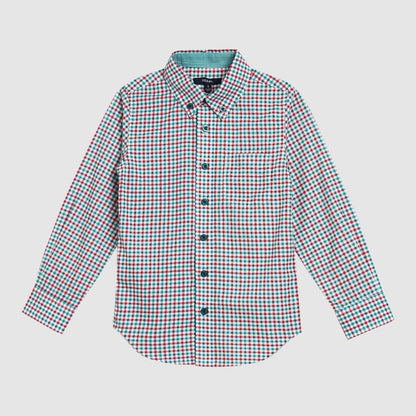 Pedal - Boy's Red/Green Holiday Shirt