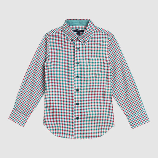 Pedal - Boy's Red/Green Holiday Shirt