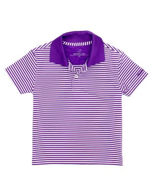 Properly Tied - Stripe Polo Purple