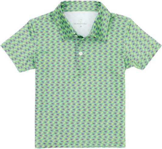 Properly Tied - Mardi Craw Green Polo
