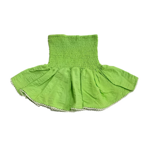 Little Olin - Green Ruffle Smocked Skirt