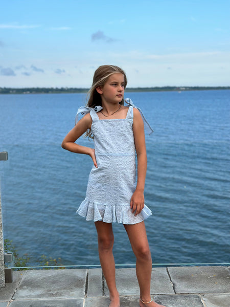 Little Olin - Blue Ruffle Dress