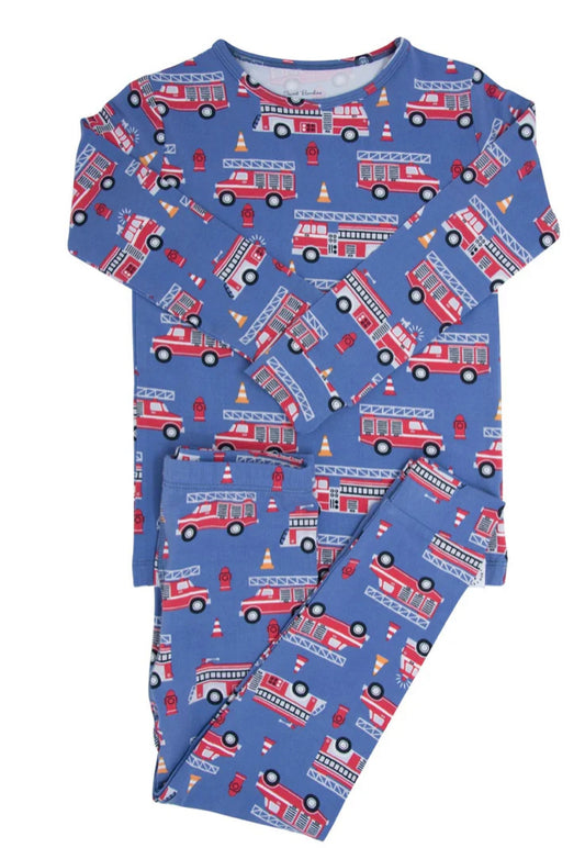 Sweet Bamboo - Firetruck Pajamas