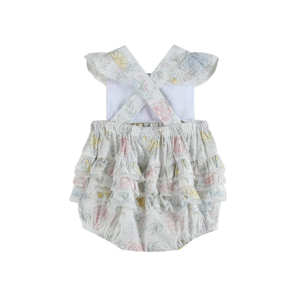 Lil Cactus - Bouquet Floral Ruffle Romper