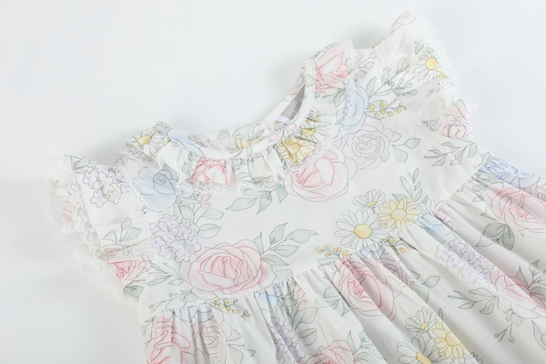 Lil Cactus - Bouquet Floral Ruffle Dress