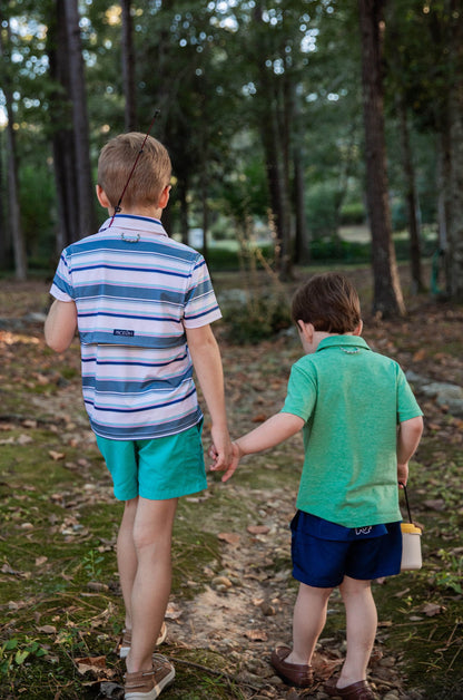 Prodoh - Performance Polo - Blue/White/Pink Stripe