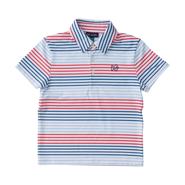 Prodoh - Performance Polo - Red/Blue Stripe