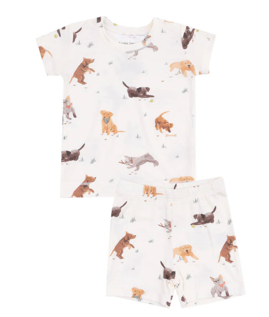 Angel Dear - Watercolor Puppies Loungewear Short Set