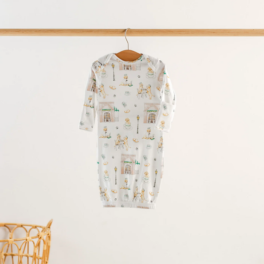 Nola Tawk - Powdered Sugar and Puppies Organic Cotton Gown