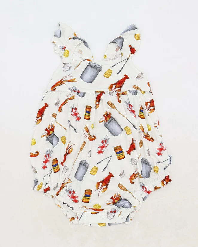 Southern Slumber - Crawfish Boil Ruffle Romper