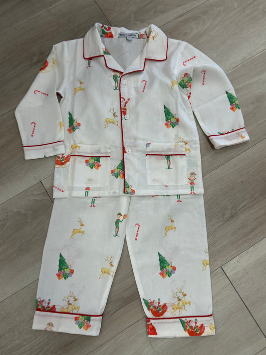 Sweet Dreams - Santa Sleigh Print Pjs
