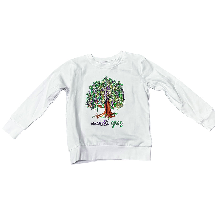 Lulu Bebe - MG Bead Tree White L/S