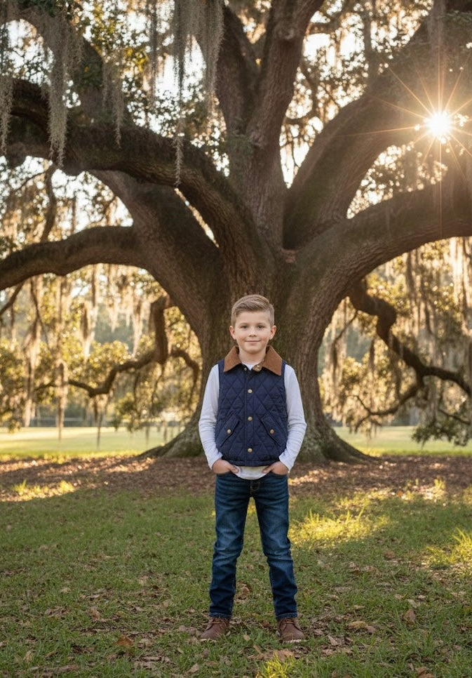 Properly Tied - Boys Beaumont Vest Navy