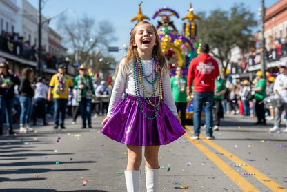 Lulu Bebe - Purple Metallic Skirt