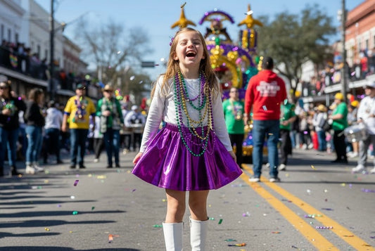 Lulu Bebe - Purple Metallic Skirt