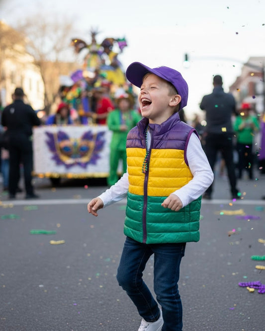Lulu Bebe - Mardi Gras Quilted Vest