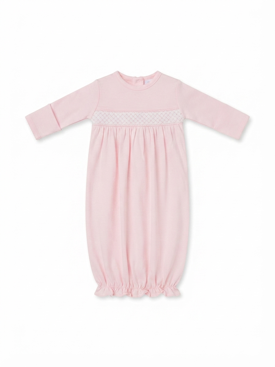 Baby Loren - Baby Pink Pima Hand Smocked Converter