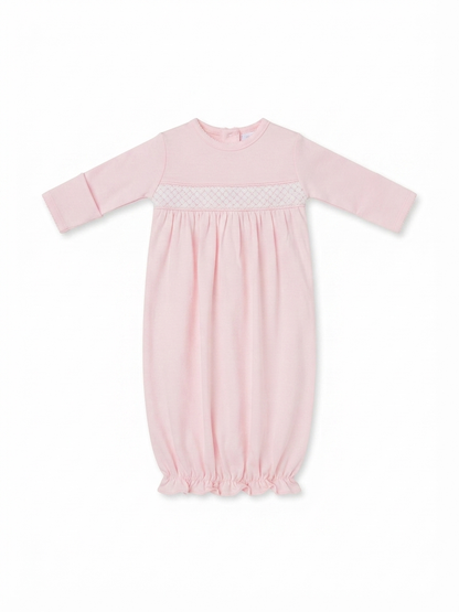 Baby Loren - Baby Pink Pima Hand Smocked Converter