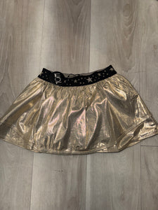 Little Olin - Gold Gathered Mini Skort